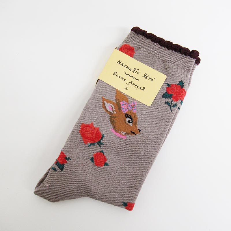 Nathalie Lete ソックス /NAT silket tete bambi avec ruban